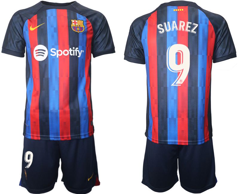 Men 2022-2023 Club Barcelona home blue #9 Soccer Jersey